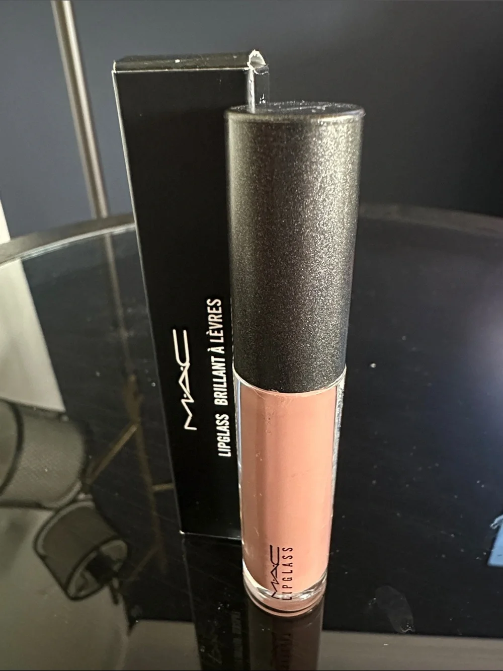 MAC Cosmetics Lipglass Lip Gloss in Nude Pink Beige